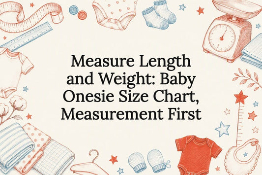 Decorative baby size measurement title card