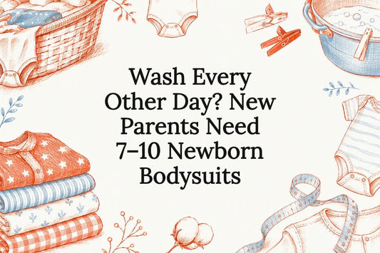Decorative newborn laundry title card