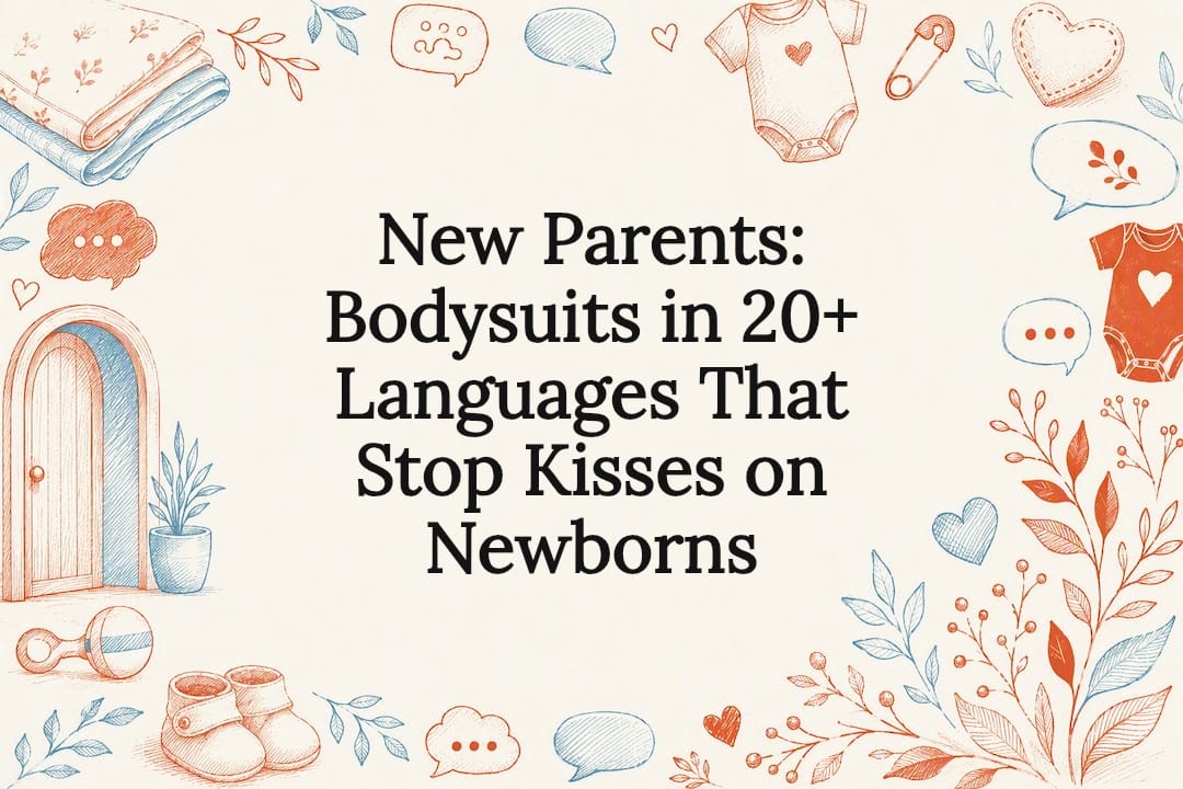Decorative multilingual baby boundary title card