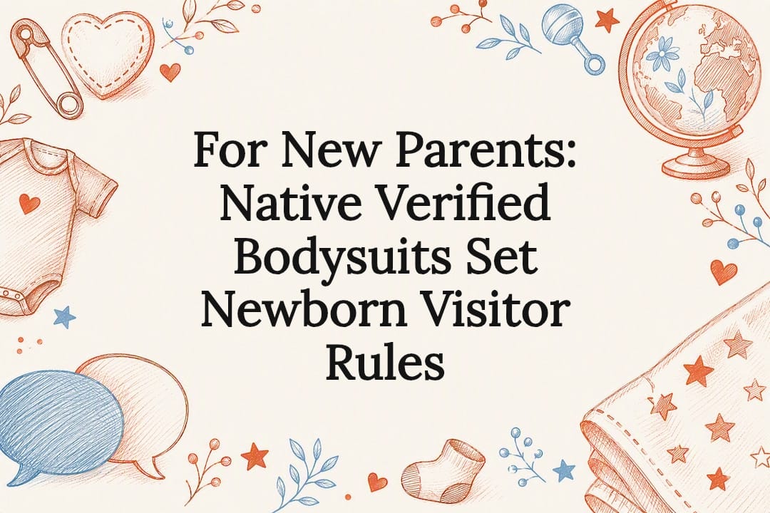 Decorative newborn visitor rules title card