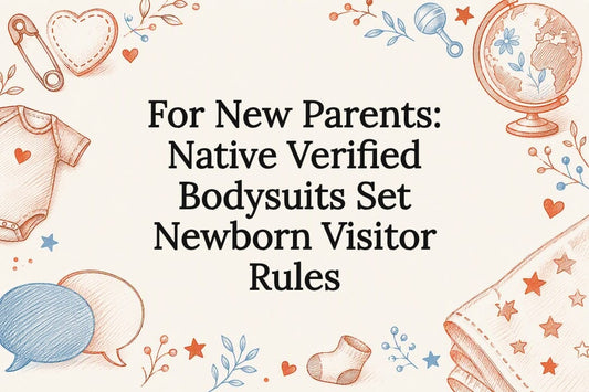 Decorative newborn visitor rules title card