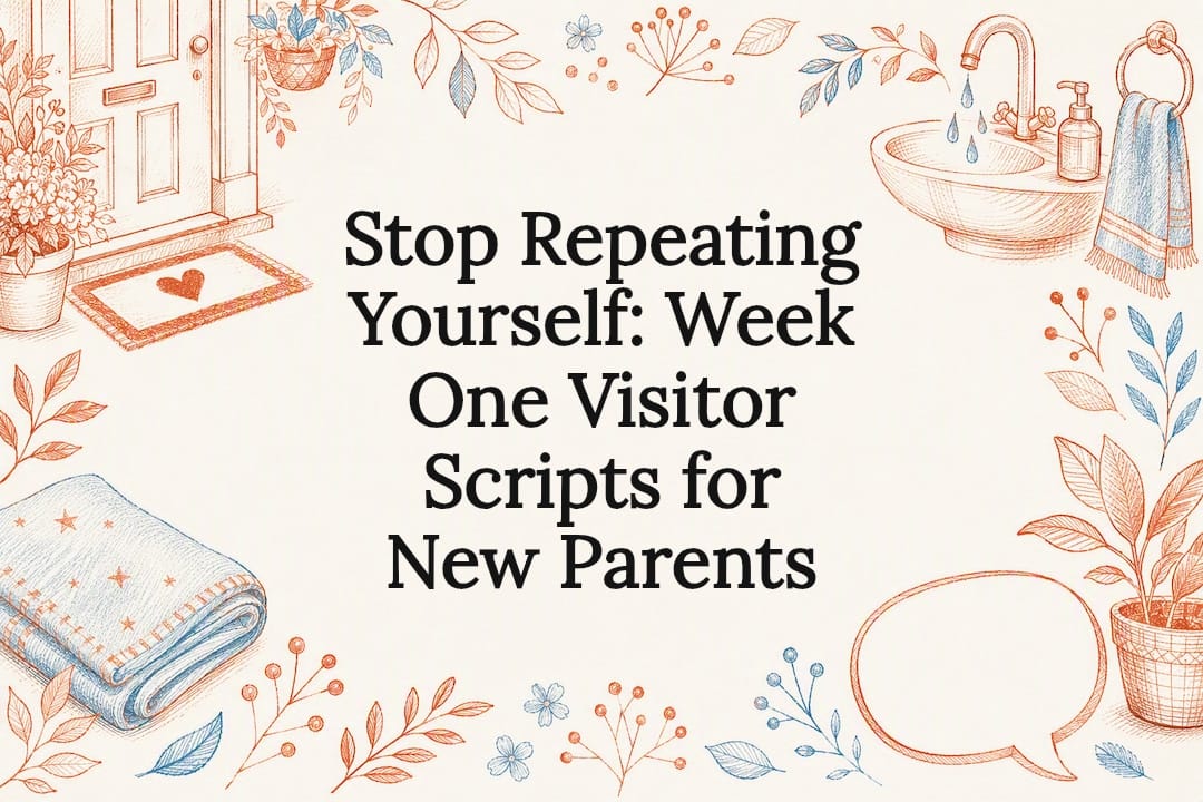 Decorative newborn visitor boundaries title card