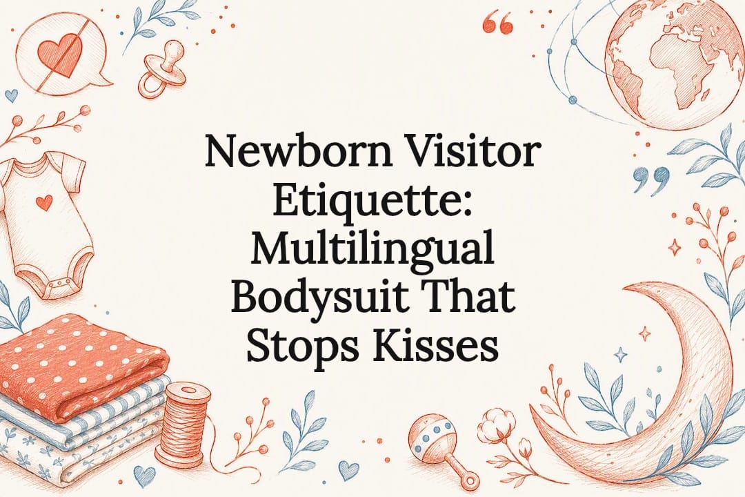 Decorative multilingual newborn boundary title card