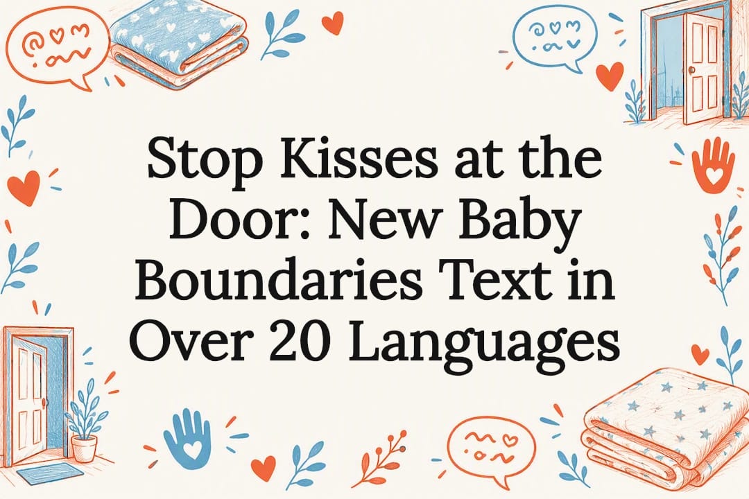 Decorative multilingual baby boundary title card