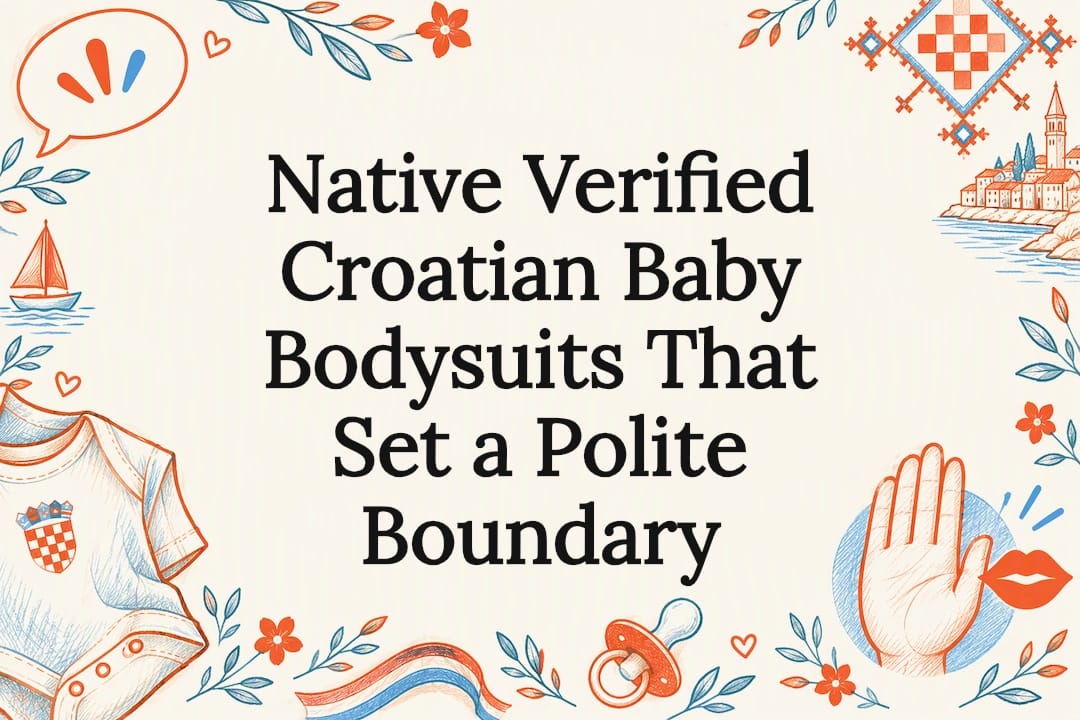Decorative Croatian baby boundary title card