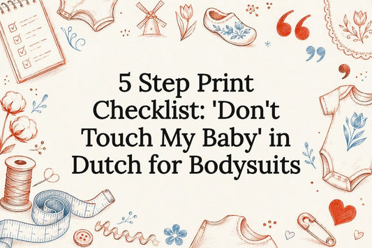 Decorative Dutch baby bodysuit checklist illustration
