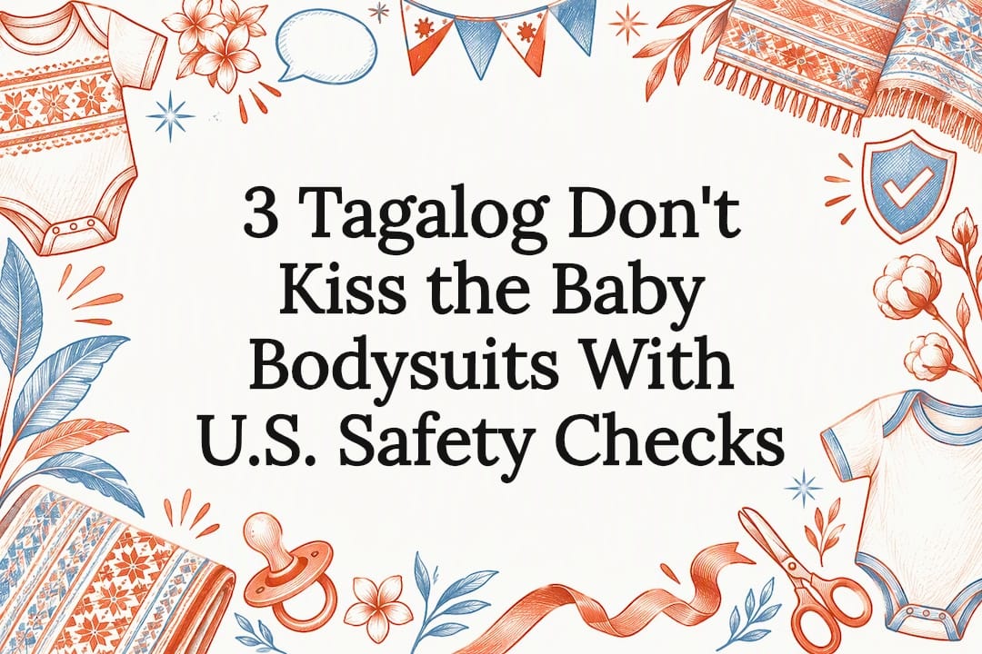 Tagalog baby boundary title card illustration