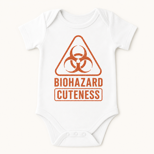 Biohazard Cuteness Onesie — Baby in Every Language