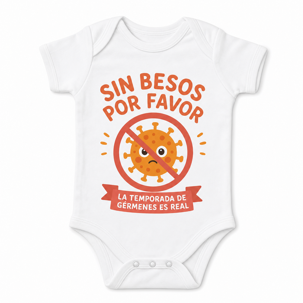 No Kisses — Germ Season Is Real Bodysuit — Spanish